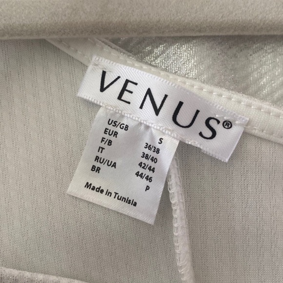 Venus White One Sleeve Stretch One Shoulder Cocktail Party Formal Mini Dress S - Picture 4 of 6